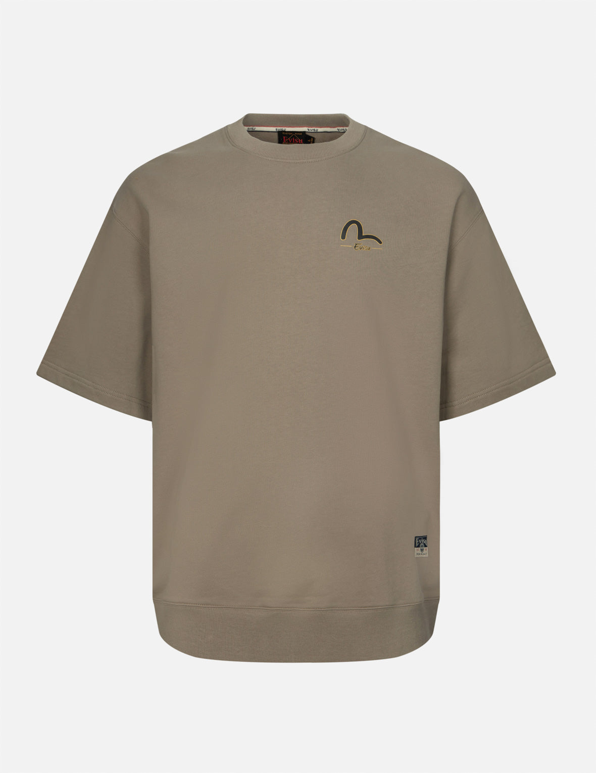 神奈川衝浪和海鷗印花休閒寬版短袖衛衣